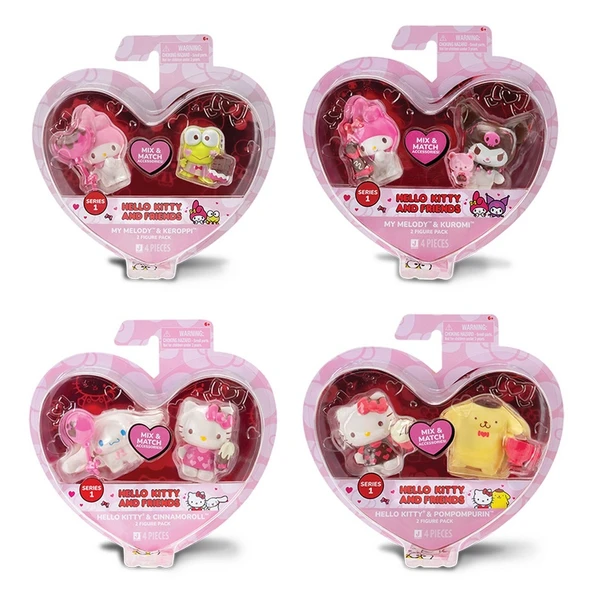 Hello Kitty Kalpten Kalbe 2'li Figür Seti ürün görseli 1