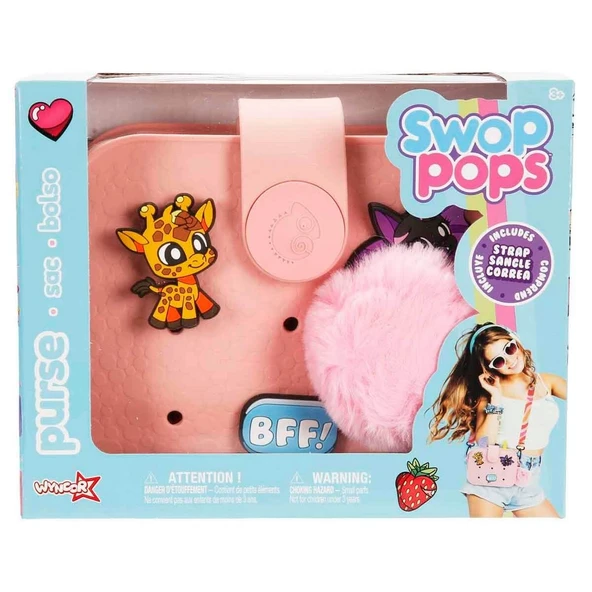 Swop Pops Pembe El ve Omuz Çantası - Resim 5
