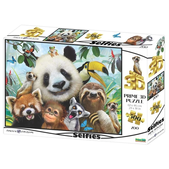 Prime 3D - Hayvanat Bahçesi Selfie 500 Parça Yetişkin Puzzle ürün görseli 1