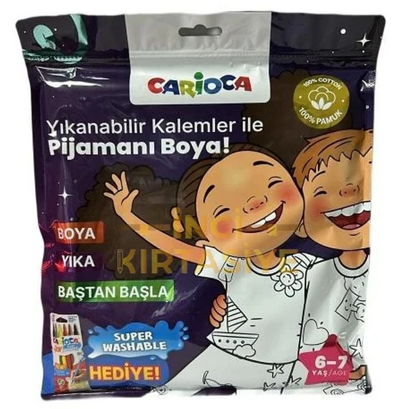 Kalem Hediyeli Boyanabilir Pijama 6-7 Yaş ürün görseli 1