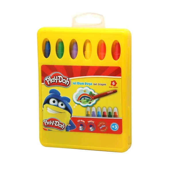 Play-Doh Crayon Jel Mum Boya 6 Renk ürün görseli 1