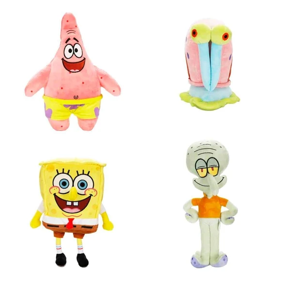 50174 SUN-HTI-SBR-PELUŞ S BOB 30CM PATRICK 33CM GARY 23CM SQUIDWARD 35CM SBO - 1 Adet Stokta Olan Gönderilir ürün görseli 1