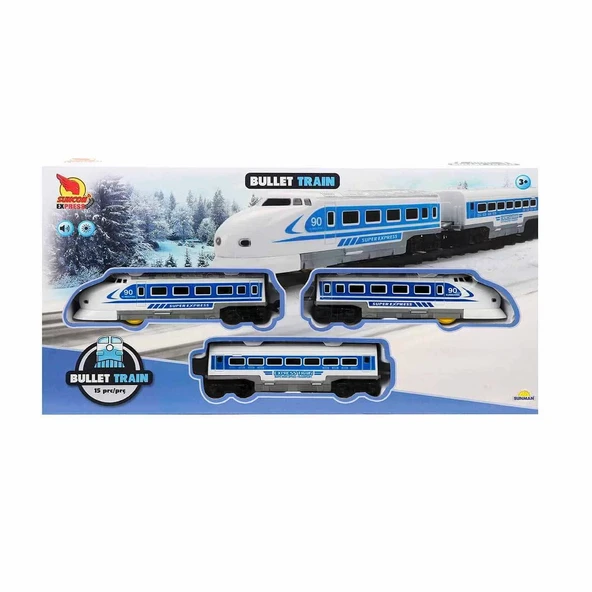 Sesli ve Işıklı Bullet Tren Seti 15 Parça - Resim 8