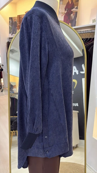 invee modal kumaş tunik 7254 lacivert - Resim 5