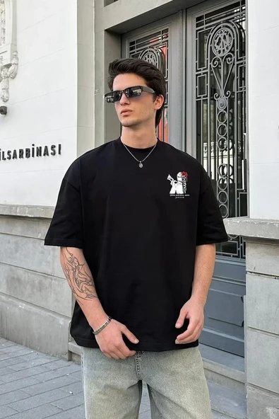 Erkek Baskılı T-shirt Kısa Kol Bisiklet Yaka Regular Fit Rahat Kalıp Günlük Tişört - Beyaz ürün görseli 1