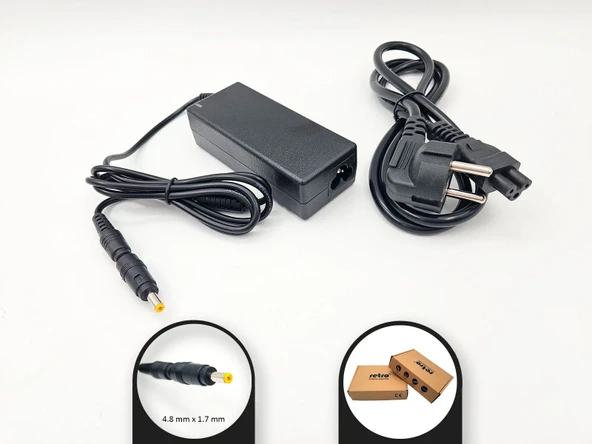 12V 3.75A 45W 4.8x1.7 mm Adaptör RETRO ürün görseli 1