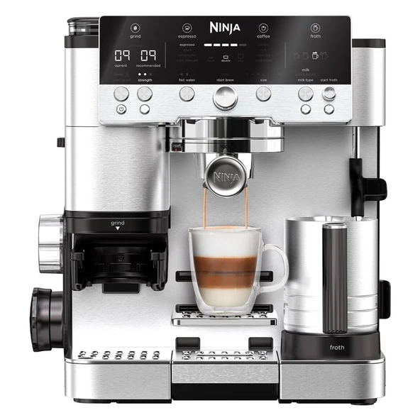 Ninja Luxe Cafe Premier Gümüş Yarı Otomatik Espresso Makinesi ürün görseli 1