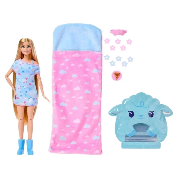 JMR88 Barbie Sleepover Reveal - Mavi Pijamalı ürün görseli 1