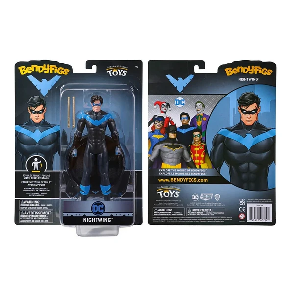 Noble Collection- Bendyfigs DC Comics Nightwing - Resim 4