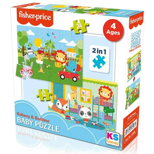 Fisher Price Baby Railway & Bedtime 2’si 1 Arada Puzzle ürün görseli 1