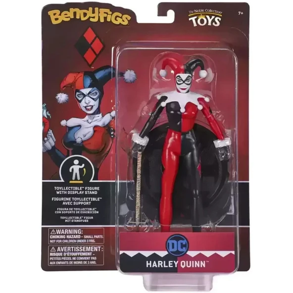 Noble Collection- Bendyfigs DC Harley Quinn- Jester - Resim 3