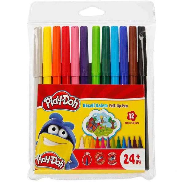 Play-Doh Keçeli Kalem 12 Renk ürün görseli 1