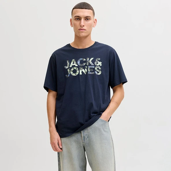 JJEJEFF LOGO TEE SS SN  Erkek T-Shirt 12288536 ürün görseli 1