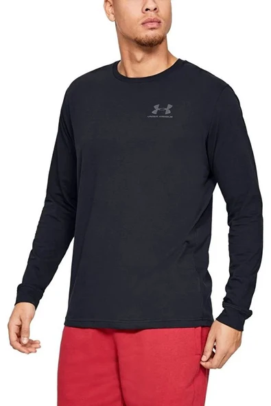 UA SPORTSTYLE LEFT CHEST LS  Erkek T-Shirt 1329585-001 ürün görseli 1