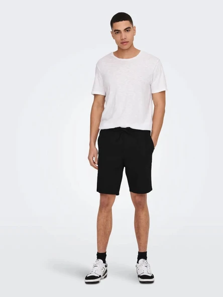 ONSLINUS 0007 COT LIN SHORTS NOOS  Erkek Şort 22024967 - Resim 4
