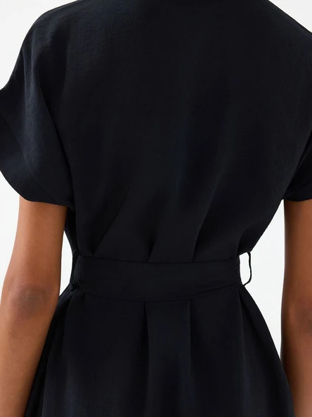 LF 2038352 BLACK W DRS  Kadın Elbise LF2038352 - Resim 4
