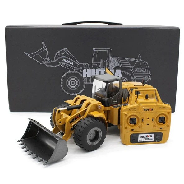 HUINA 1583 1/14 Full Metal RC Wheel Loader Profesyonel Uzaktan Kumandalı İş Makinesi ürün görseli 1