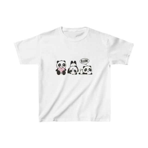Unisex Çocuk Baskılı T-shirt - Beyaz ürün görseli 1