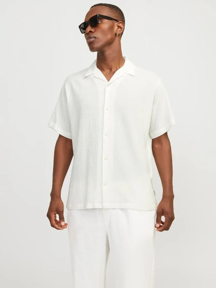 JORLUKE CRINKLE RESORT SHIRT SS SN  Erkek Gömlek 12255781 ürün görseli 1