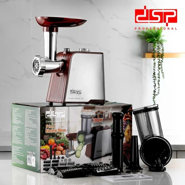 DSP KM 5067 Kıyma Makinesi 10 in 1 1000 Watt ürün görseli 1