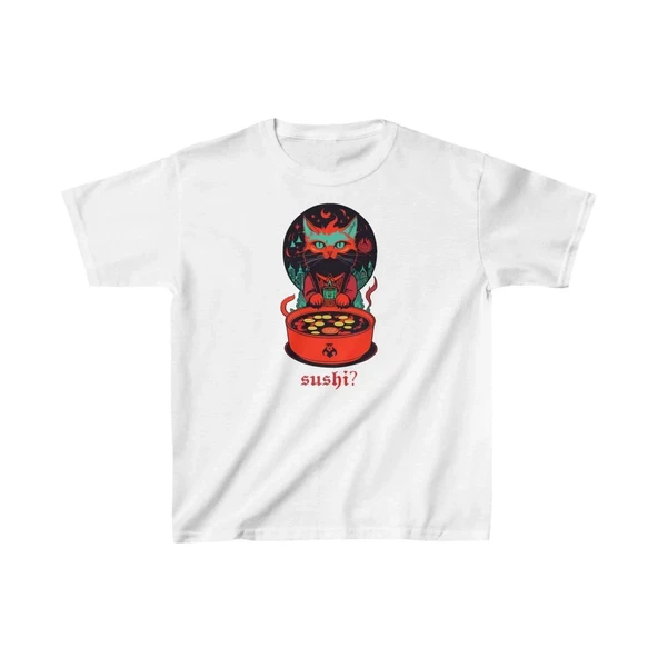 Unisex Çocuk Baskılı T-shirt - Beyaz ürün görseli 1