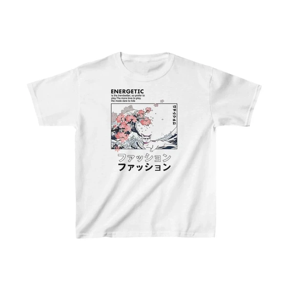 Unisex Çocuk Baskılı T-shirt - Beyaz ürün görseli 1
