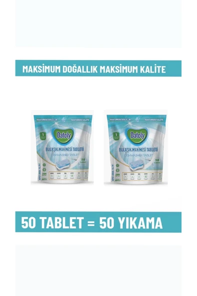 Bulaşık Makinesi Tableti - Süper 2'li ( 100 Tablet - 100 Yıkama ) ürün görseli 1