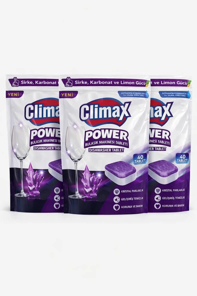 Power Bulaşık Makinesi Tableti 40’lı x 3 Paket ürün görseli 1