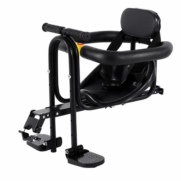 Valkyrie Ön Bisiklet Çocuk Koltuğu Katlanabilir Ayak Pedallı Gidonlu Emniyet Kemerli 2-6 Yaş 30 Kg Ön Kadro Montajlı ürün görseli 1