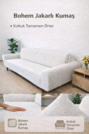 Mandaş Bohem Streç  Maxi Takım Geniş kullanım alanlı  Krem 3+3+1+1 ürün görseli 1