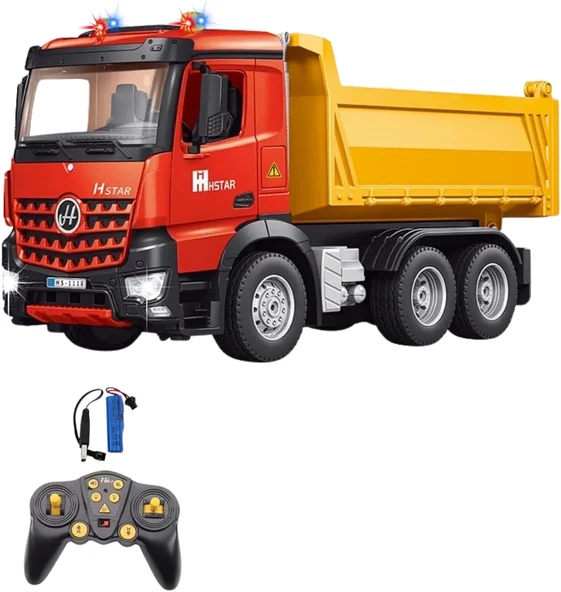 RC Damperli Kamyon Full Fonksiyon Uzaktan Kumandalı Şarjlı İş Makinesi ürün görseli 1