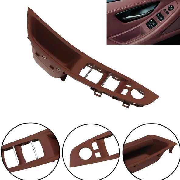 Bmw 5 Serisi F10-F18 Cam Düğme Çerçevesi Kahve Ön Sol 51417261933/859/860/957/954 ürün görseli 1