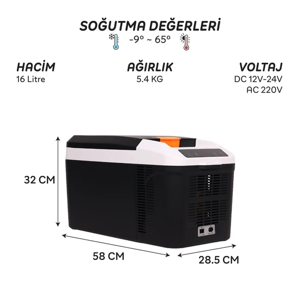 IcePeak Rega Termoelektrikli Buzdolabı 16 Litre - Resim 4