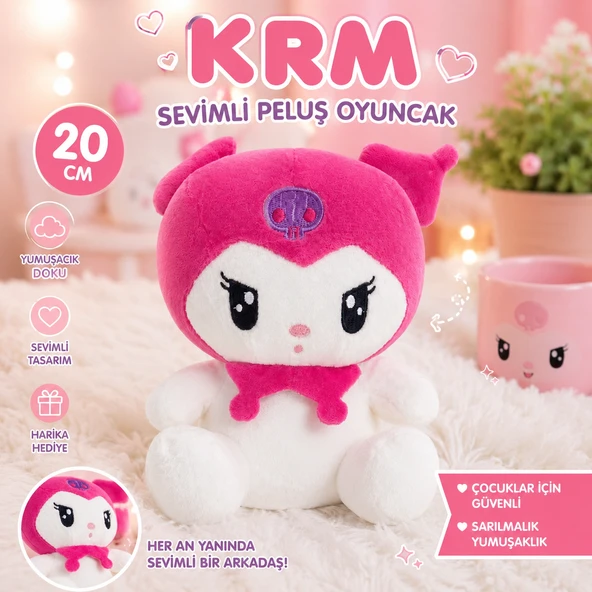 Kuromi Peluş Oyuncak 20 CM  Sevimli Tasarımlı Yumuşak Dokulu Sarılmalık Peluş ürün görseli 1