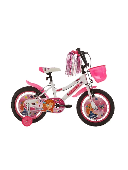 BİSAN MAGGIE KIZ ÇOCUK BİSİKLETİ 26CM V 16 JANT BEYAZ PEMBE ürün görseli 1