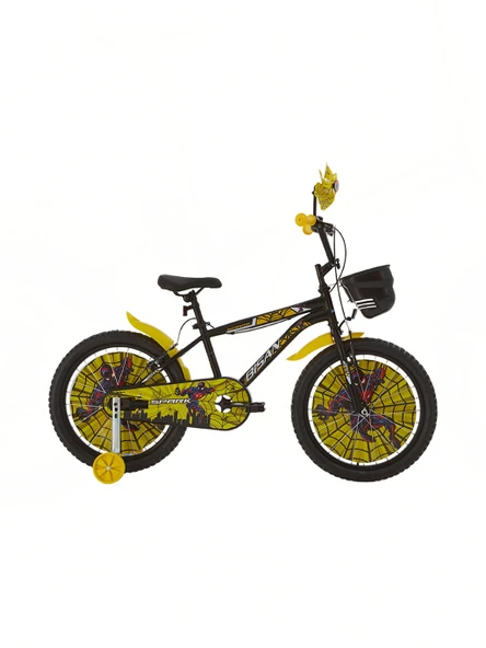 BİSAN SPARK ERKEK ÇOCUK BİSİKLETİ 30 CM V 20 JANT MAT SİYAH SARI ürün görseli 1
