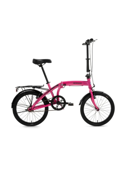 BİSAN TWIN KATLANIR BİSİKLET 32CM V 20 JANT 1 VİTES METALİK PEMBE PEMBE SİYAH ürün görseli 1
