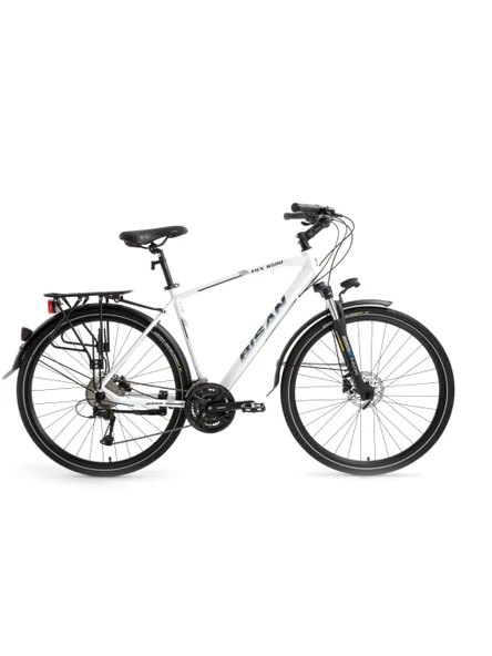 BİSAN TRX 8500 CITY ERKEK ŞEHİR BİSİKLETİ 50CM HD 28 JANT 27 VİTES MAT BEYAZ LACİVERT ürün görseli 1