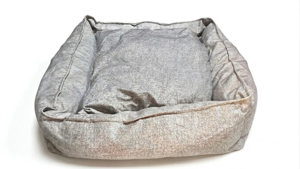 Lepus Kedi Köpek Yatak Medium Gri EN65cm-BOY65cm-YÜK.15cm ürün görseli 1