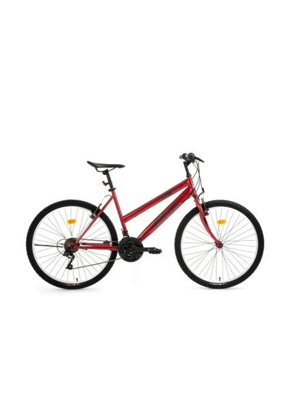 BİSAN DISCOVER KADIN DAĞ BİSİKLETİ 42CM V 26 JANT 21 VİTES METALİK KIRMIZI SİYAH ürün görseli 1