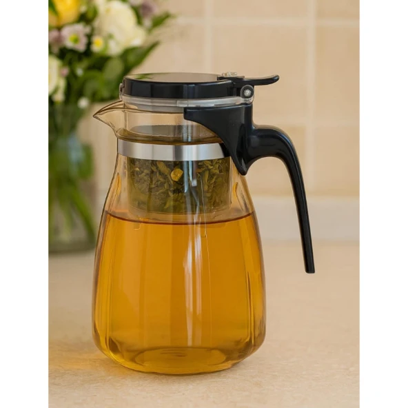 900 Ml Süzgeçli Cam Sürahi - Resim 2