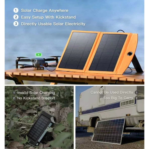 Solar Güneş Enerjili 1000 Mah - Resim 3