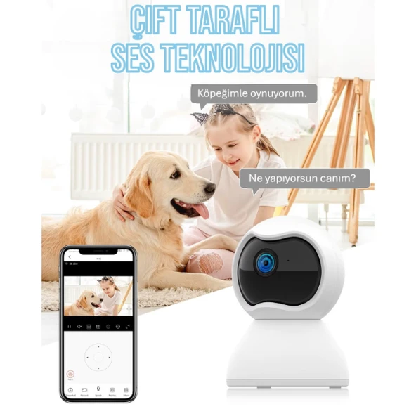 Çift Taraflı Ses Özellikli Wi-Fi Kamera - Resim 2