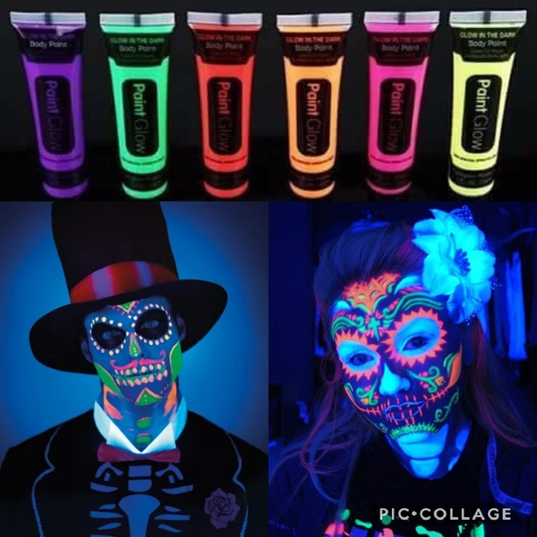 Neon Glow Fosforlu Boya - 12 Adet - Resim 2