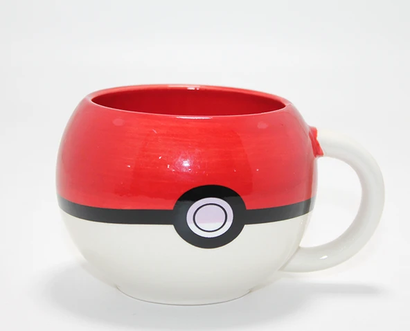 Pokemon Pokeball Tasarımlı 3D Porselen Kupa Bardak ürün görseli 1