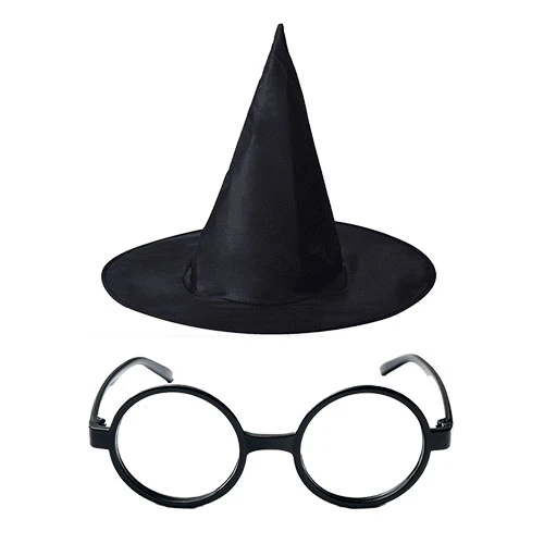 Harry Potter Şapkası Gözlüğü Siyah Renk ürün görseli 1