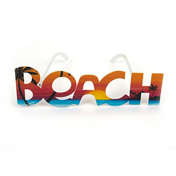 Beach Yazılı Parti Gözlüğü - Resim 5