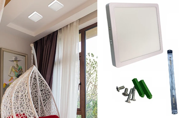 CATA 18W BEYAZ S.Ü.KARE LED PANEL (BEYAZ KASA) ürün görseli 1