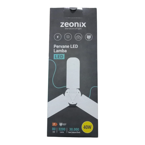 ZEONİX 40W 3 KANATLI PERVANE AMPUL - Resim 2