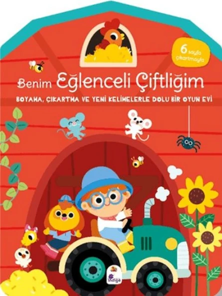 Benim Eğlenceli Çiftliğim-Boyama,Çıkartma ve Yeni Kelimelerle Dolu Bir Oyun Evi(6 Sayfa Çıkartma) ürün görseli 1